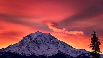 Sunrise over Mount Rainier