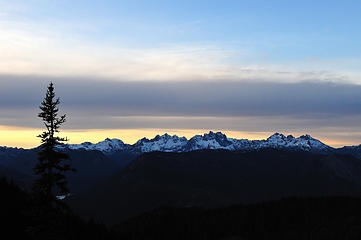 Sunset color on some of our favorite Home Court peaks