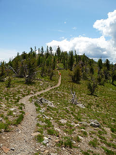 Along a N-S plateuish summit ridge.