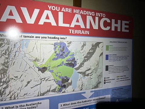 Avalanche information at trailhead (same as trip planner on avalanche.ca)