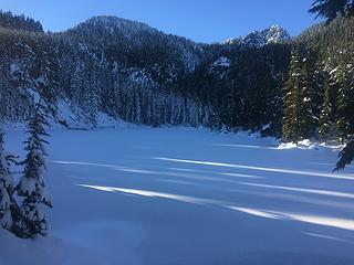 Horseshoe Lake, didn't look frozen enough to walk on