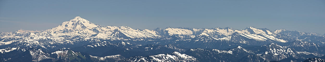 Glacier Peak pano from Mt Hinman