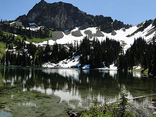 Lake view from near campsite #1 at Upper Crystal Lake.