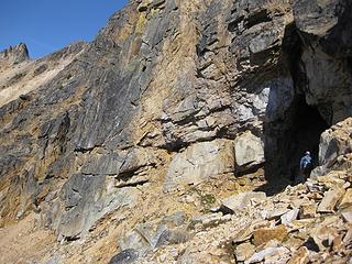 The "big cave" and ledge