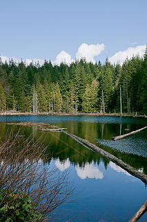 Goodbye Lily lake. 
Oyster Dome via Blanchard, 3/29/13, Bellingham WA