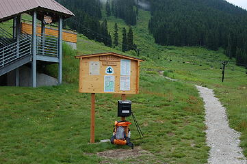 Alpine Lakes Check-in Station at Stevens Pass