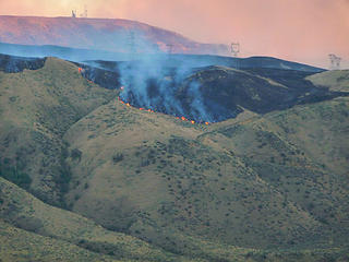 Fire on E side of the Columbia River near Wenatchee