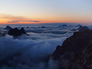 Silvertip to Whitehorse from Kyes (Monte Cristo in Foreground to Right)