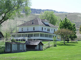 James Cant Ranch, old headquarters for the Sheep Rock Unit, John Day Fossil Bed National Monument.  Peaceful ranch belonged to Cant family for 70 years, raising mostly sheep.