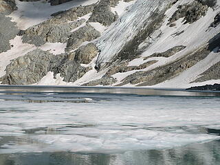 Banded glacial lake