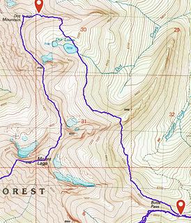 Dot Lakes to Butte Pass