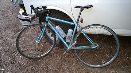 I rode my old road bike (2006 Specialized Ruby). Wish Id brought my gravel grinder instead  even though there were only ~5 miles of gravel roads, they wouldve been much more comfortable on fatter tires.