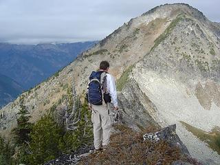 Ed Looking Towards the Summit from Near 6802'