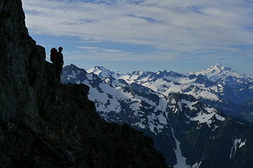 Me pondering life on the descent.