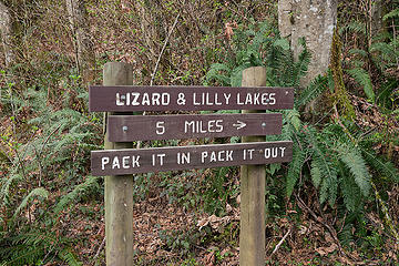 Direct distance to Lakes. I did a loop with the dome. 
Oyster Dome via Blanchard, 3/29/13, Bellingham WA