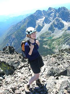 Soaking up the sun at the top of Big Craggy