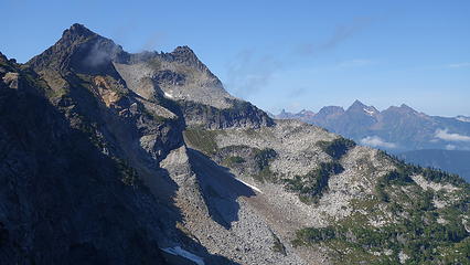 Notice the landslide on the crossover descent