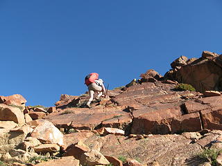 Jim K scrambling Blackjack Ridge.