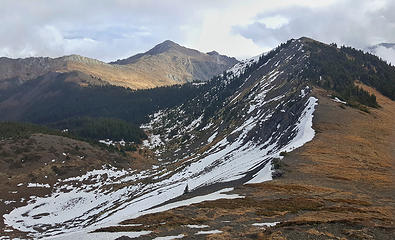 Peak B, Tyler Peak, and Point 6537 from Baldy's E ridge
