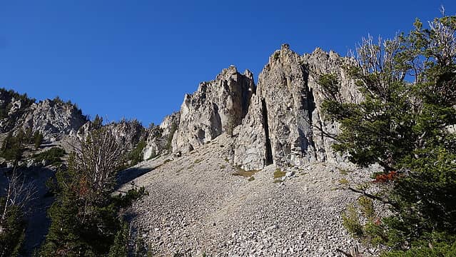 Cliffs above 8000 foot basin