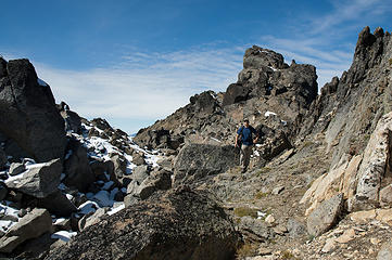 Neat rock garden along the ridge