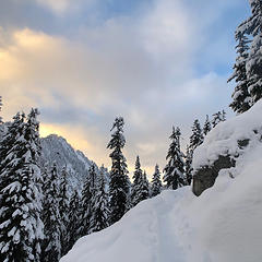 Stevens Pass from the PCT 12/3/18
