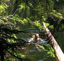 Matt swimming