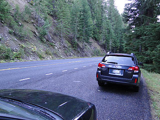 Shriner Peak roadside parking.