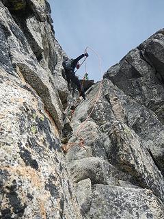 Mike rappelling