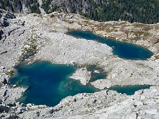 nameless lakes north of the summit