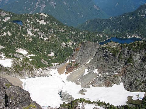 Gem Lake, Chair Peak Lake, And Snow Lake