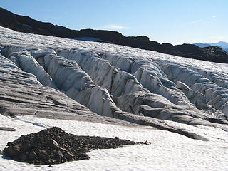 Easton glacier crevasses