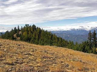 Twin Peaks South summit  4621' from it's North Summit 4586'