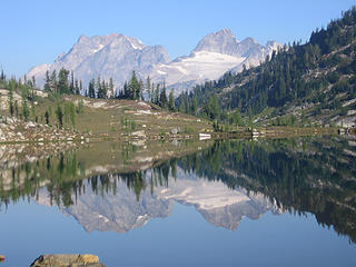 Upper Bannock Lake, Dome in backround