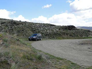 Car still intact at Yakima Skyline trailhead.