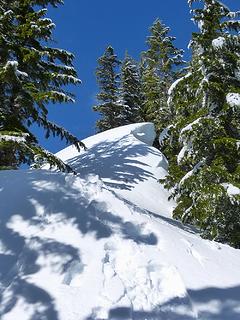 Rock outcropping (snow covered)