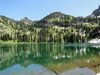 Sitting at the lake at my lunch spot just past campsite #2.