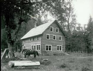 Enchanted Valley Chalet, July 1934 by Asahel Curtis, courtesy Washington State Historical Society