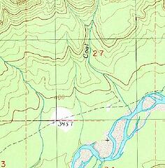 Big Fir Trail USGS 7.5 topo Kloochman Rock 1990 (excerpt)