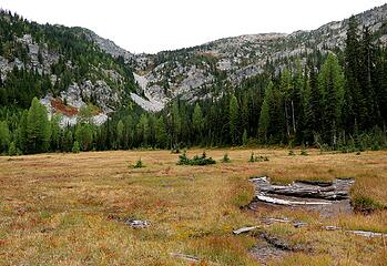 Meadow at head of Raging Creek, looking back toward Sylvester