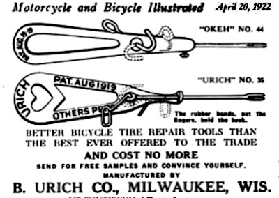 Urich tire repair tool patent 1313868 Aug 19 1919 B. Urich [i](datamp.org)