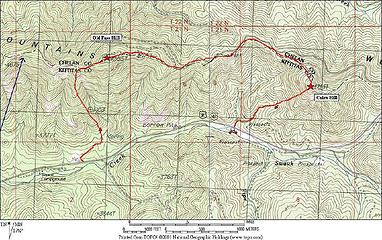 Old Pass Cairn Map