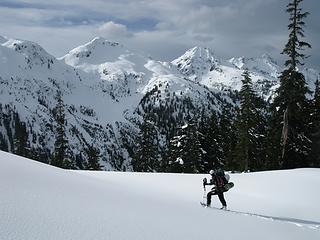 Carla admires the Mt. Sefrit massif