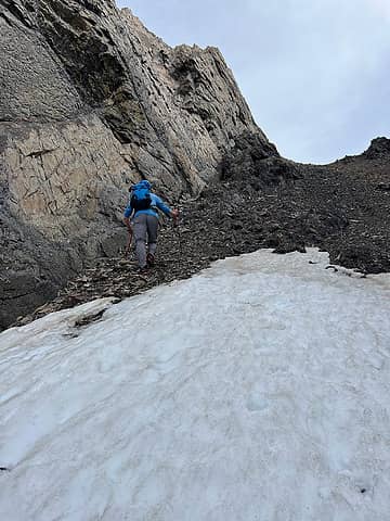 Nearing the saddle (Chris's photo)