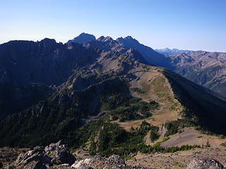 looking down on Marmot Pass