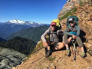 Liza and Paul at the top of the gully