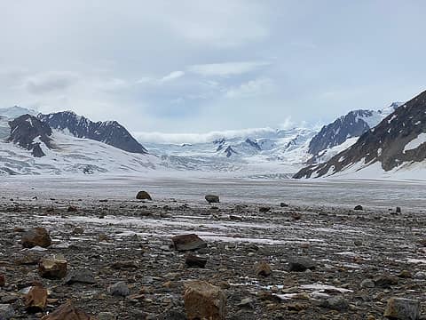 At the edge of the largest glaciated area in North America.  The scale is bonkers.