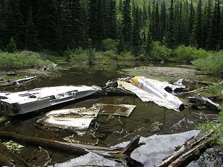 Plane wreckage off of Tull Canyon trail.