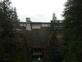 the Wynoochee Dam, the architecture evokes some sort of dystopian overlord mood, like a prison fortress... at least to me