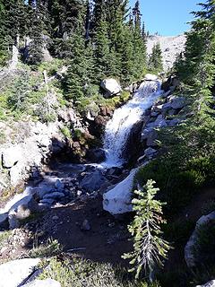 It was early afternoon when I set up camp and my goal was to dayhike up the Riley Creek drainage, so that is the next series of shots, starting with the lower waterfall